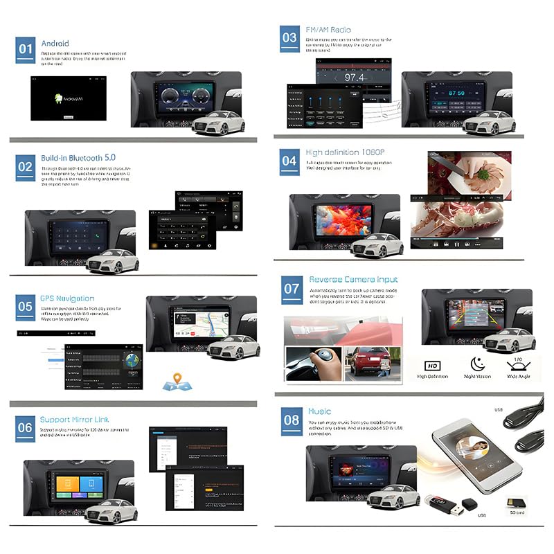 Pantalla táctil Android para viajar conectado en tu Audi TT 2 de 2006 a 2014 6