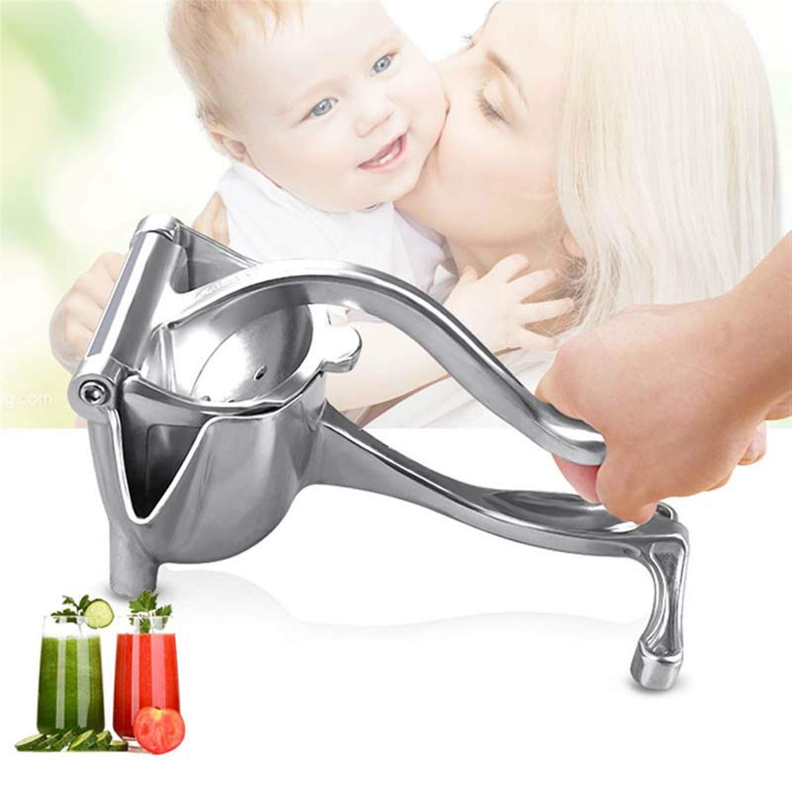Tragbarer manueller saftiger squeezer edelstahl handdruck granatapfel orange zitrone zucker rohr saft küche frucht safter (Color : Style 1)