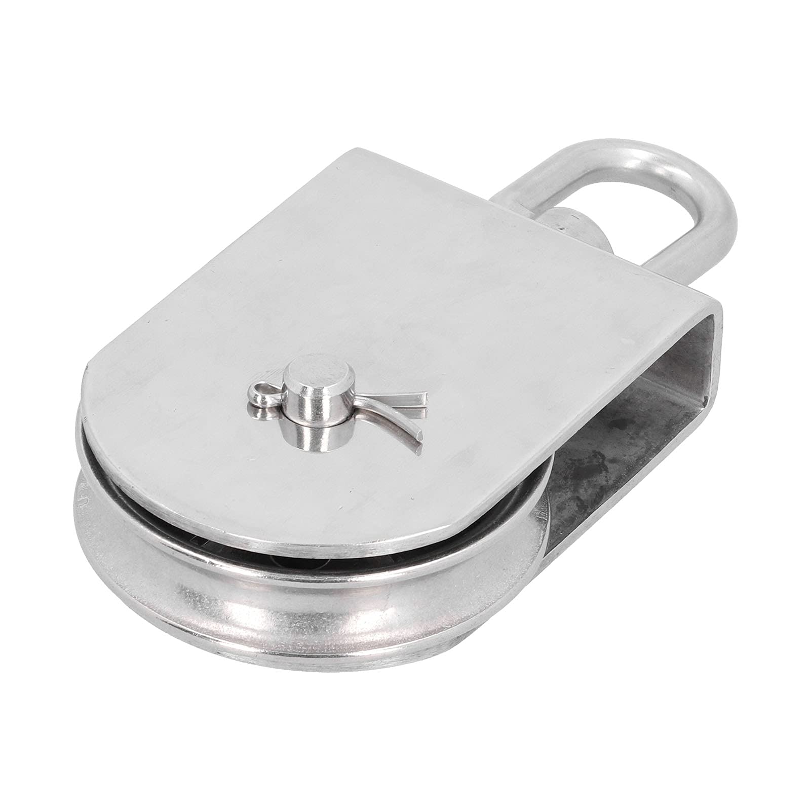 Marine-Riemenscheiben-Hebe-Einzelrolle 100 mm |316 Edelstahl 2205lb drehbar für Schiffe/Boote |Oxidationsbeständiger Flaschenzug für schweres Heben