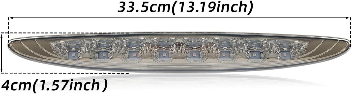 3rd High Mount Brake Rear Stop Tail Light, LED High Tail Third Stop Brake Light Lamp Compatible with BMW Mini Cooper R50, R53 2002-2006, Replace 63256935789
