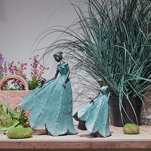 Guichifun Fairy Statue Collection Home Decoration - Leaf Angel Girls Resin Home Decor For Outside Or Inside Rustic Garden Outdoor Yard Fantasy Figurines Gift 5 X 3 X 7.5 Inch #TOP4