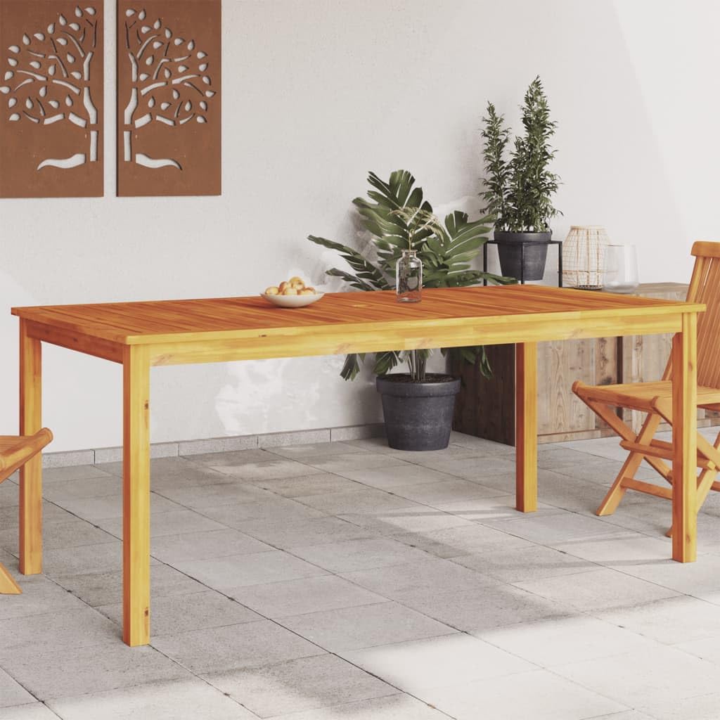 Homgoday Stół ogrodowy, drewniany stół tarasowy, stół ogrodowy, stół balkonowy, stolik do kawy, meble ogrodowe, stół do jadalni, 180 x 90 x 75 cm, lite drewno akacjowe