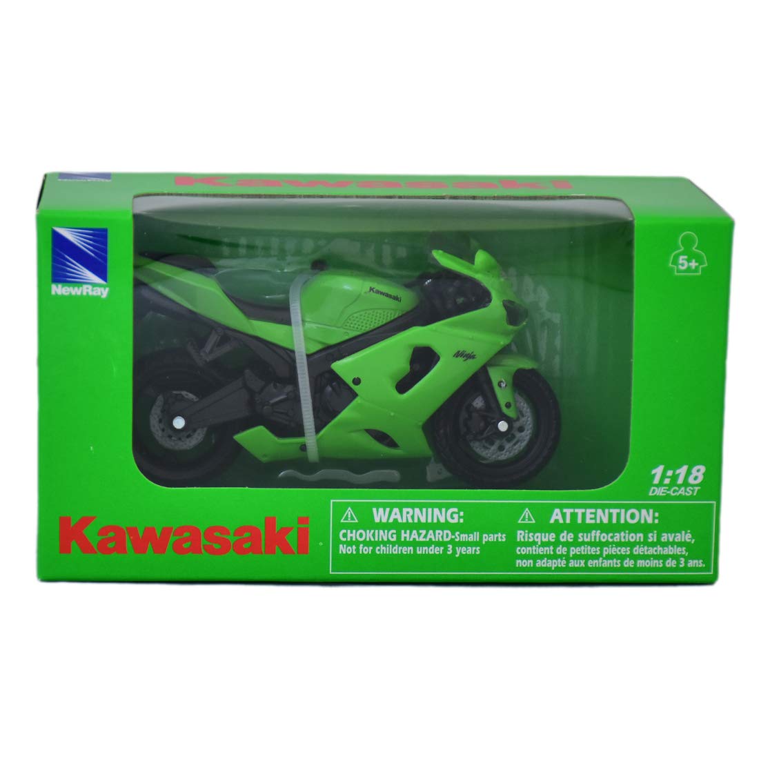 New Ray, Scale 1:18 Die-Cast Kawasaki Ninja ZX-6RR Motorcycle