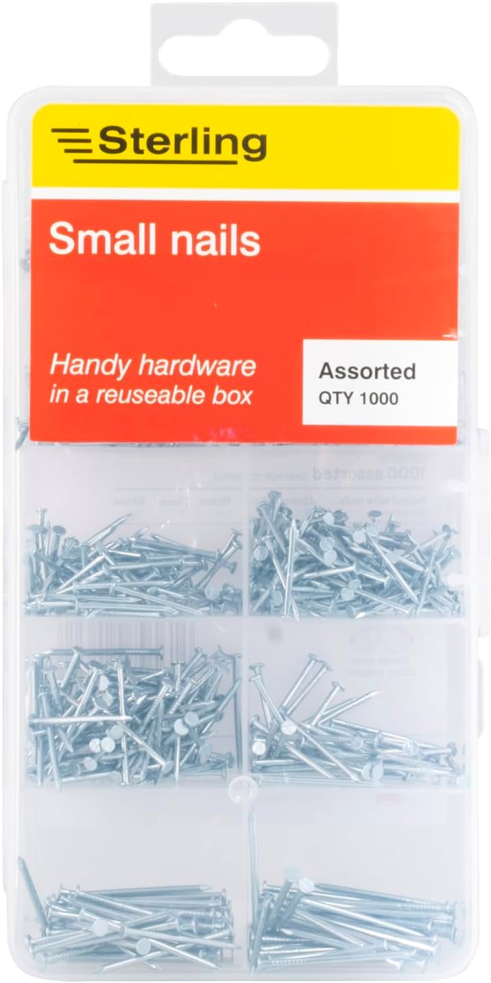 Sterling PNAIL1 Small Nails, Clear, Set of 1000 Pieces