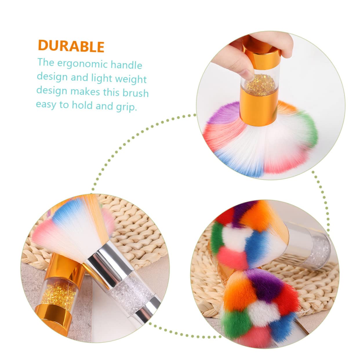 DOITOOL 6stücke Nagelstaub-pinsel Mit Ergonomischem Design Weiche Borsten Für Make-up Und Nagelreinigung Für Kosmetik Und Schönheitspflege