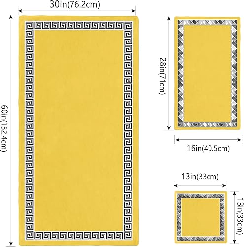 Miniatura 4 de Yellow Black Bath Towels for Bathroom Set - Luxury Towels Gifts for Women,Quick Dry Beach Kitchen Hand Hair Face Yoga Workout Gym Towel and Dish