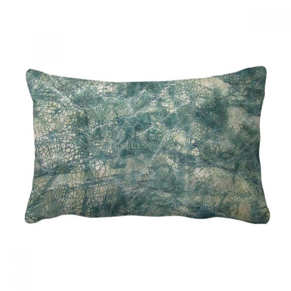 Coussin lombaire contre le mal de dos oreiller canapé texture cuir bleu 16x24