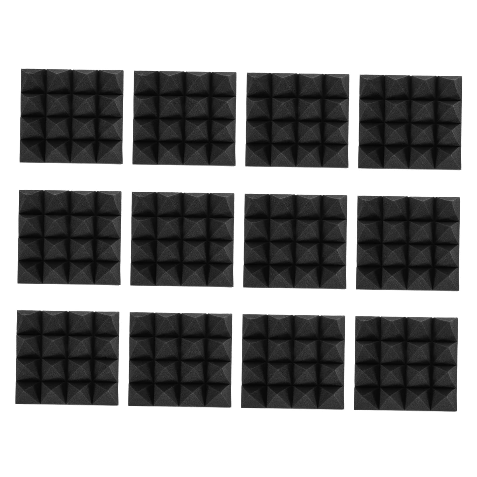 12 Piezas Paneles Acústicos de Absorción de Sonido Ignífugo Adhesivo para Estudio Grabación Ktv Sala Oficina Hogar
