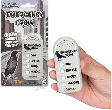 Accoutrements Archie McPhee Crows Call Electronic Emergency Crow Noisemaker with 4 Authentic Sounds