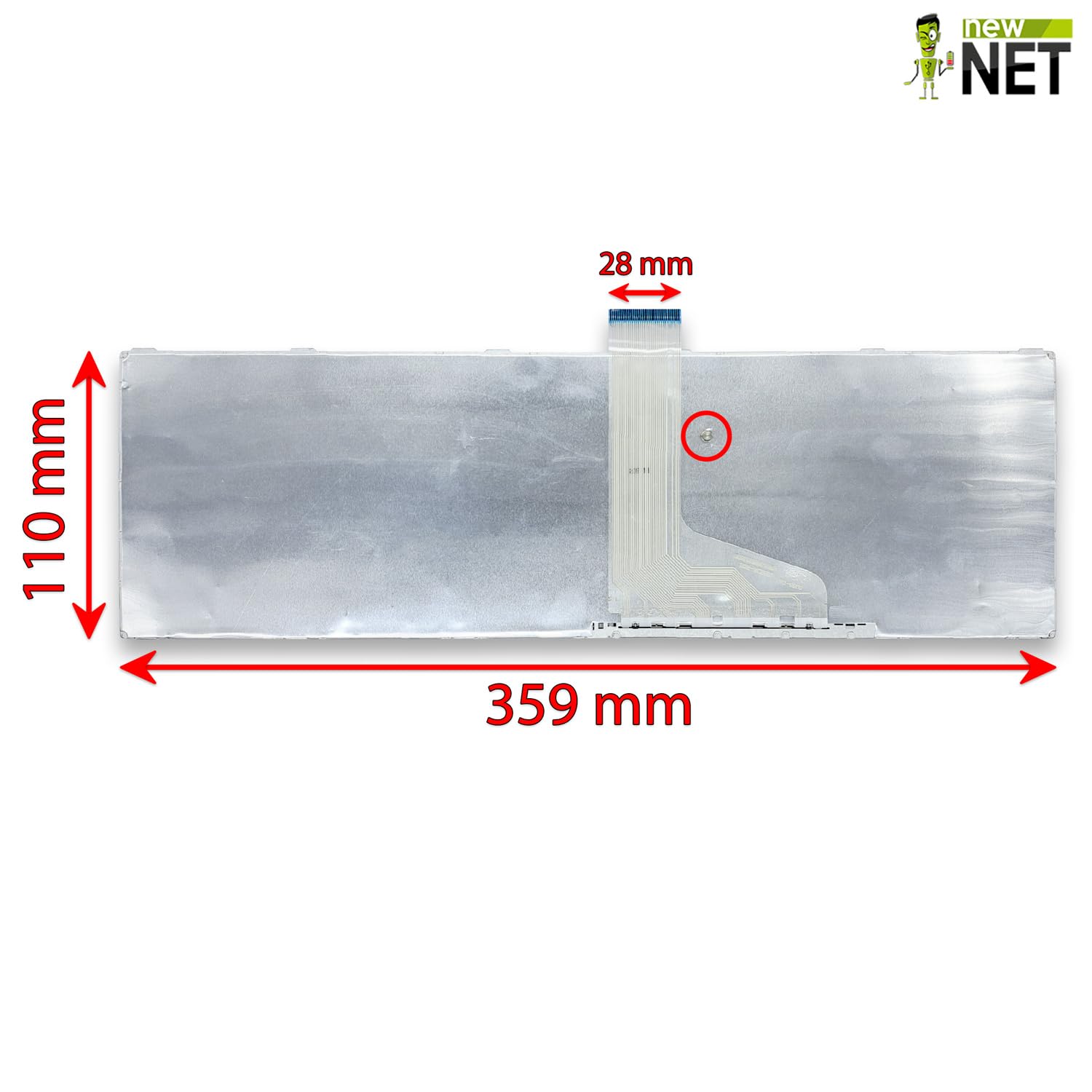 new net - Tastiera Compatibile con Notebook Toshiba Satellite C855, C875, L855, L858, L862, L875, P855, P858, P862 [Frame Bianco - Layout ITA]