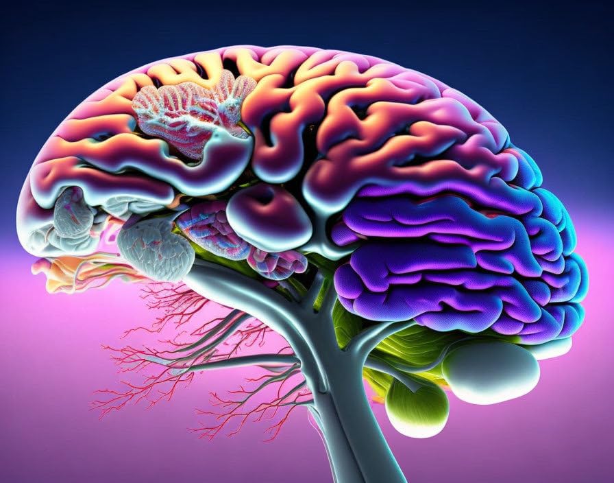 Poster Cerveau 58x90 cm toile nerve pathways gum abcess canvas