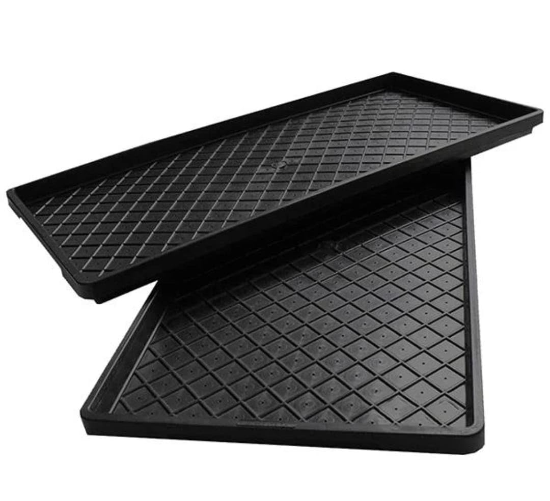 Farm Genie Microgreen Growing Trays, Wheat Grass Trays, Seedling Tray, 60 x 30 x 3 cm, Pack of 5 Pair, 5 with Hole and 5 Without Drainage Holes (Black)-picture-30