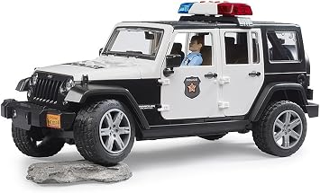Bruder - Jeep Wranger UR Police Vehicle And Light Skinned Officer Scale Model