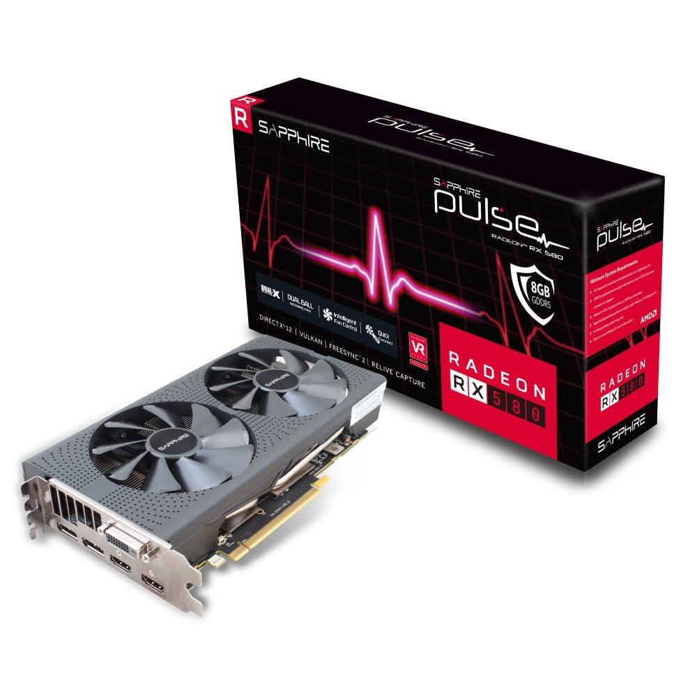 Sapphire Pulse Radeon RX 580 8G GDDR5 Dual HDMI/DVI-D/Dual