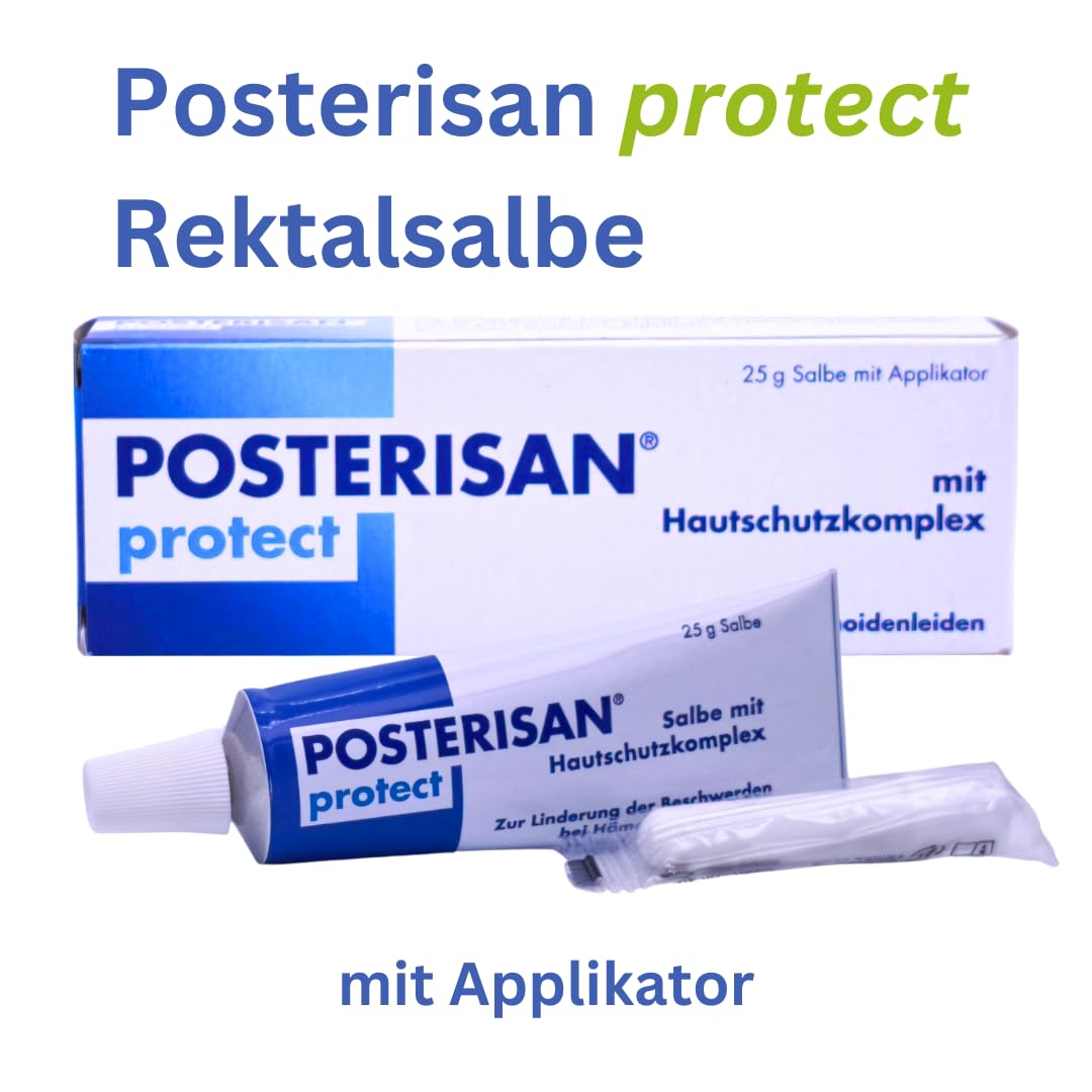 Posterisan protect Salbe mit Applikator 25 g I Rektalsalbe mit Hautschutzkomplex I zur Linderung von Hämorrhoiden-Beschwerden I Spar-Set plus Pharma Perle give-away (Posterisan protect 3x 25 g)
