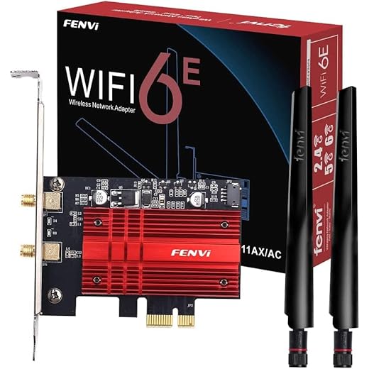 Placa Wireless WiFi 6E AX210 PCI-E BT5.3 Tri-Band 6GHz/5GHz/2,4GHz PCE-AXE 3000 Desktop PC Adaptador de rede sem fio WiFi 6E 802.11 ax MU-MIMO para Windows 11/10