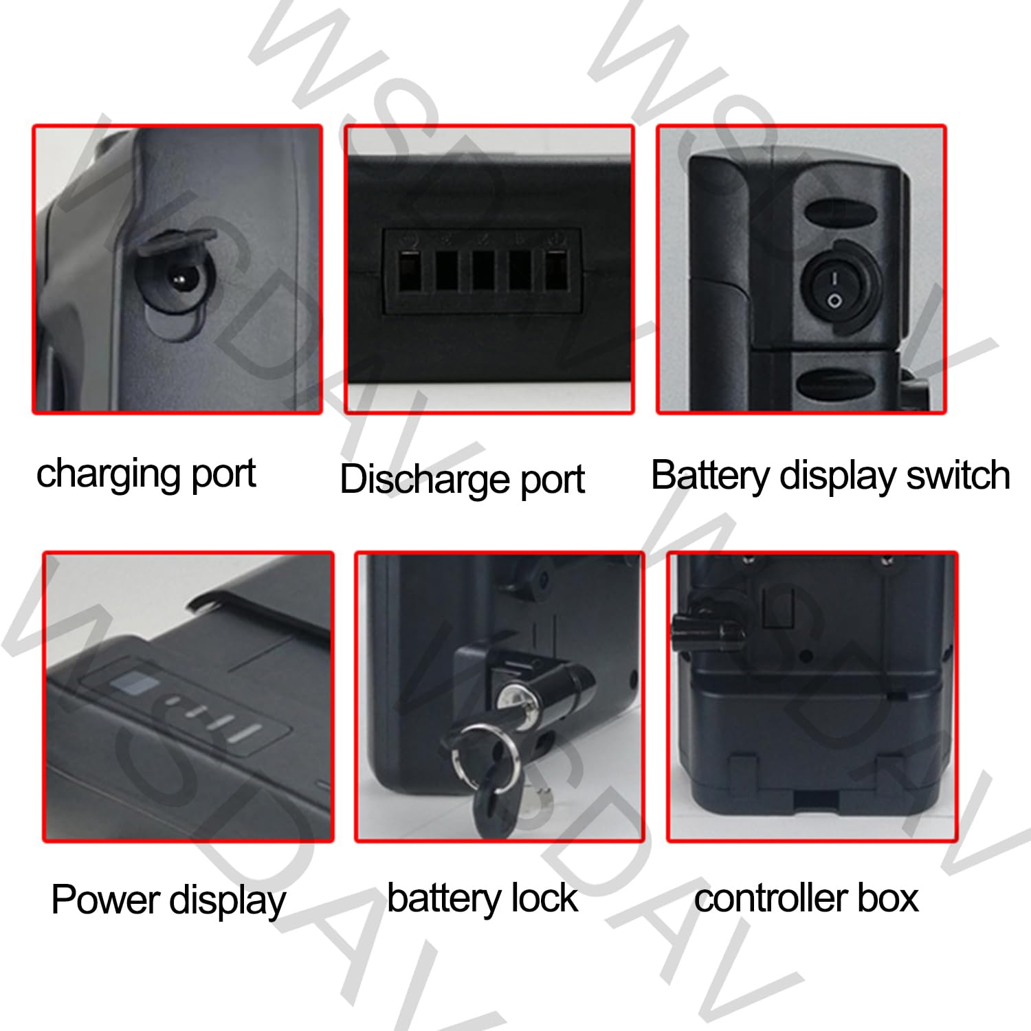 Porte-Bagages pour vélo électrique, Batterie 24 V 10,4 Ah, Pack de Batteries Lithium 14 Ah, Batterie 36 V 7,8 Ah, Chargeur pour VTT,36v10.5ah
