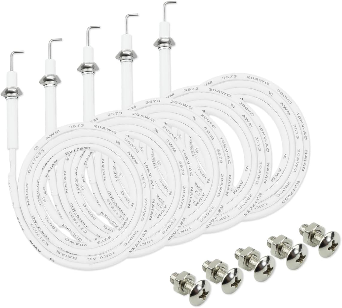 ULXIOM Grill Ignitor Wire Kit & Ceramic Electrode 5Pcs
