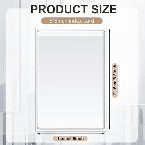 Miniatura 7 de Bolsillos autoadhesivos transparentes, fundas de plástico transparente, bolsillos para etiquetado, soportes para boletos de trabajo, pedidos de