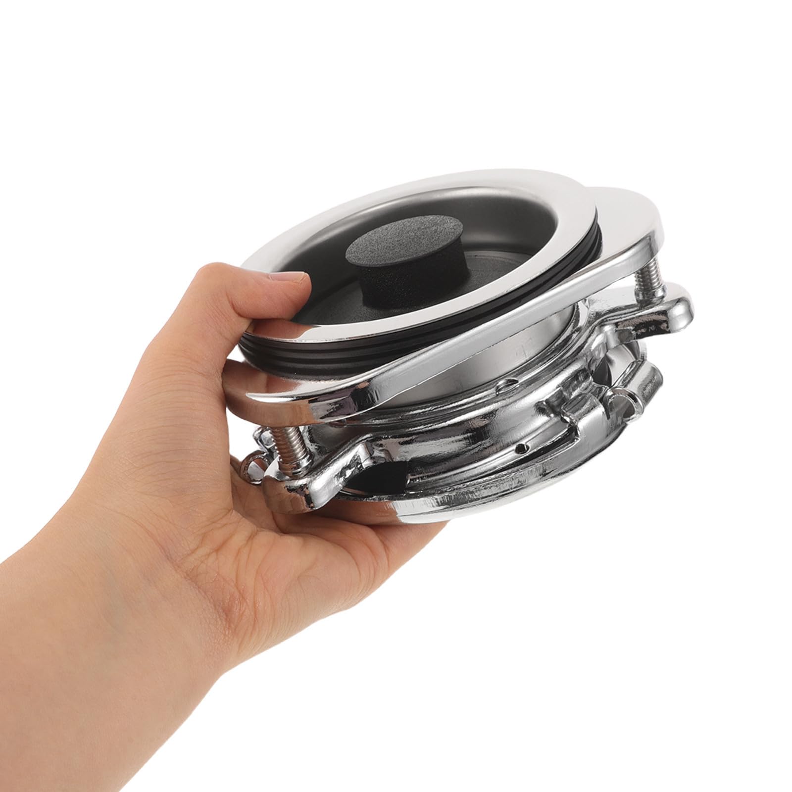Tofficu Flange para Triturador de Basura de Cocina de Acero Inoxidable con Sistema de Bloqueo de Triple Punto y Montaje con Tornillos para Fregadero