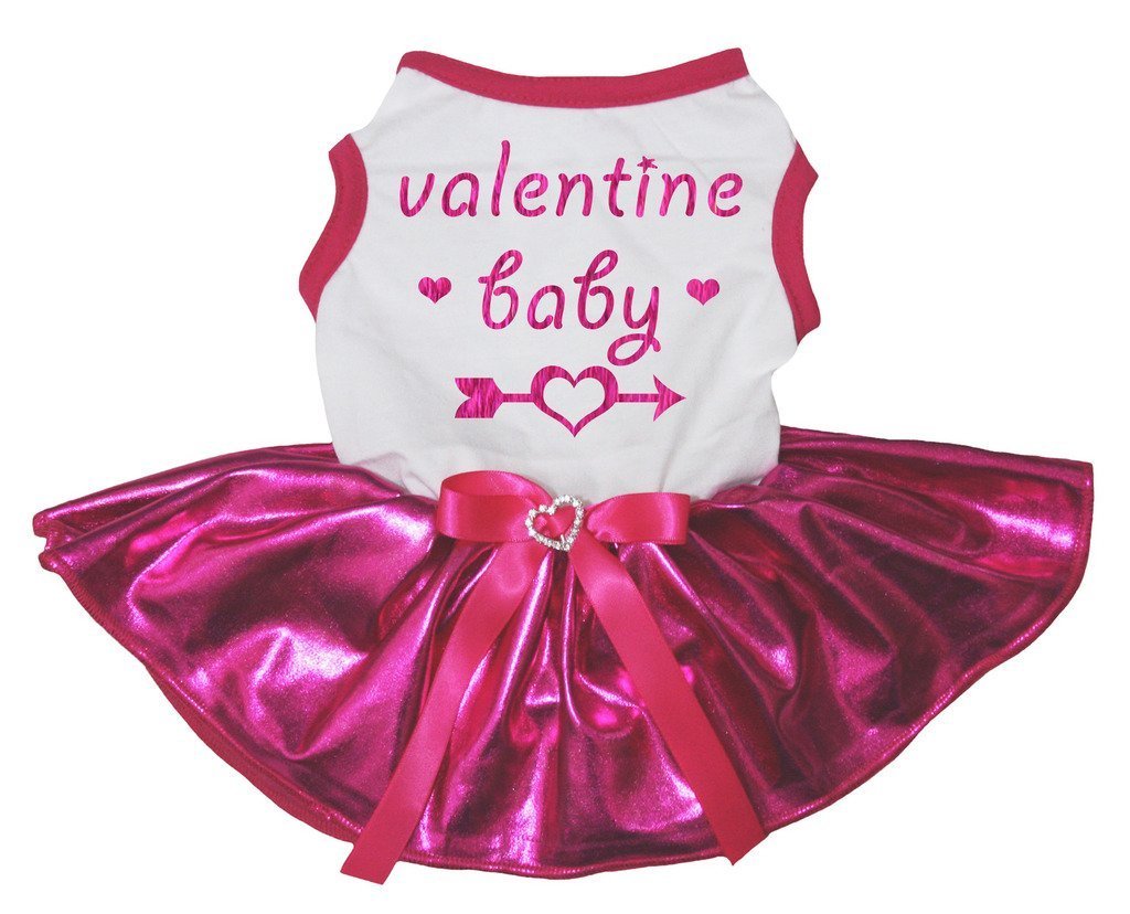 Vêtement pour chien tutu noir XXL avec motif cœur Saint Valentin