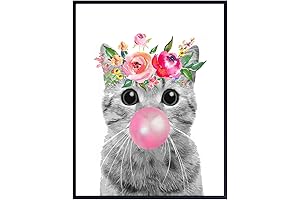 Cat Lovers Wall Art & Decor 11x14: Unique Kitty Cat Stuff for Girls' Rooms