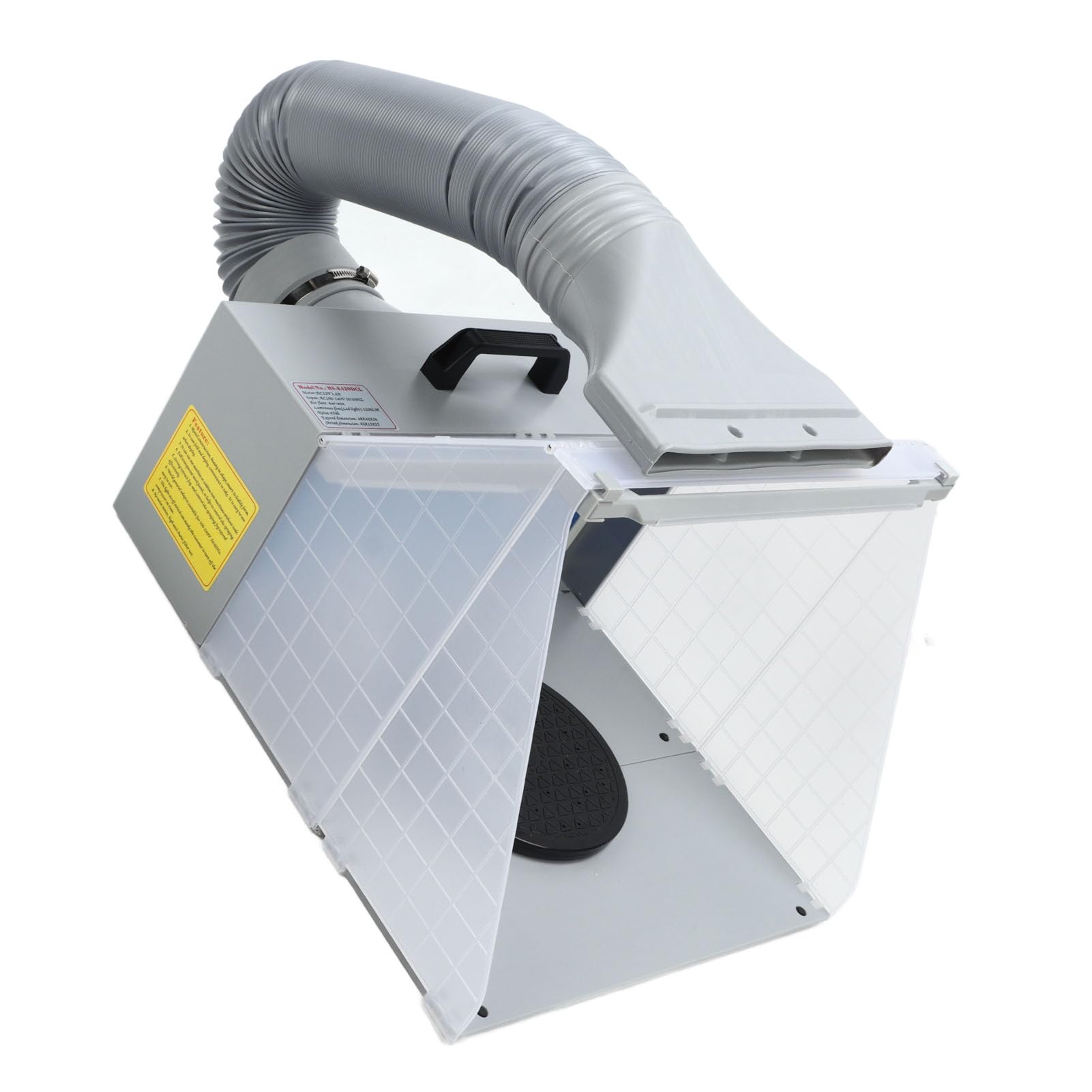Faltwerkbank mit LED-Beleuchtung, Airbrush Spritzkabine, Drehscheibe, EU-Stecker