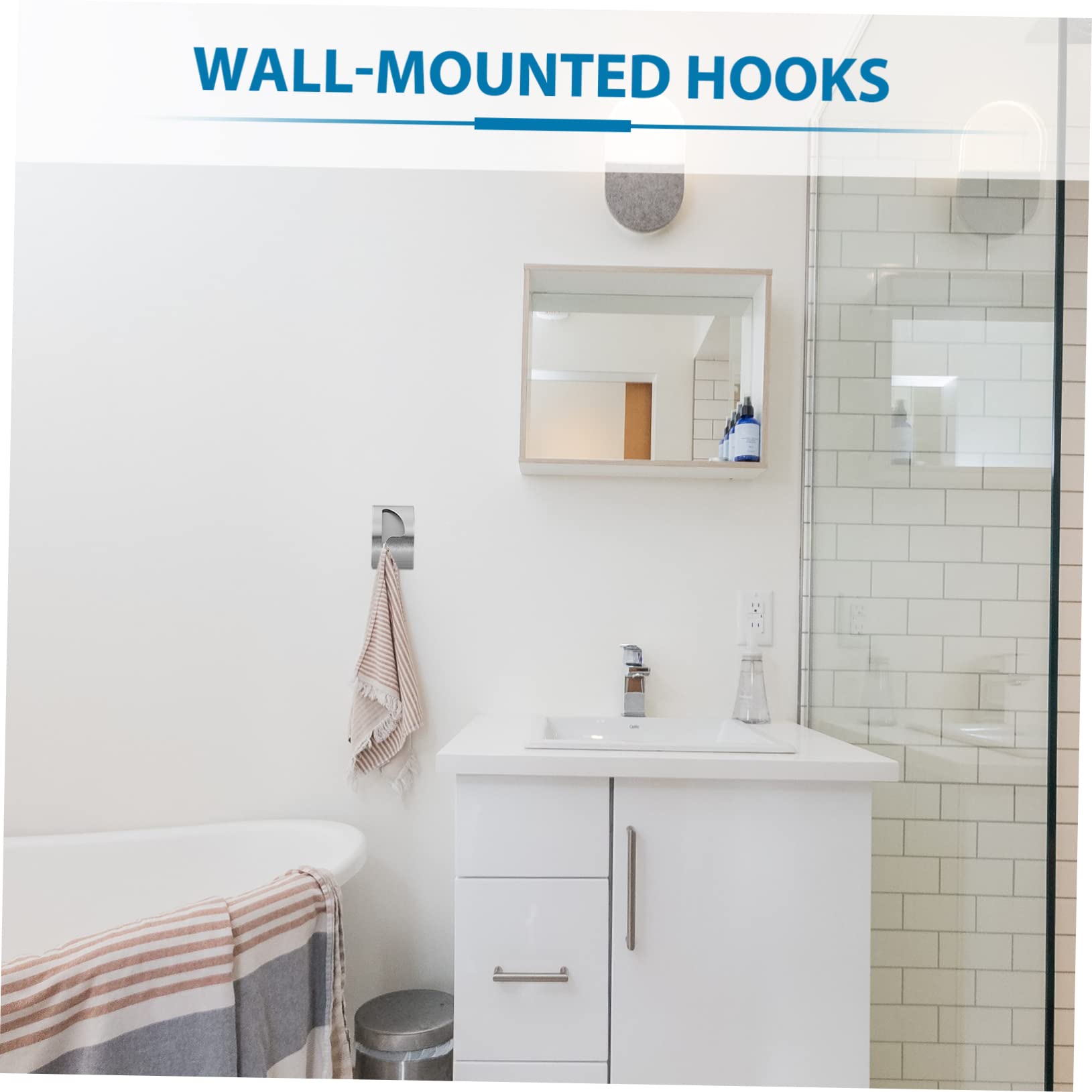 ABOOFAN 2Pcs Self Adhesive Tea Towel Clips Wall Hooks for Kitchen Bathroom Easy Installation No Drilling Required Space Saving Towel Hangers for Smooth