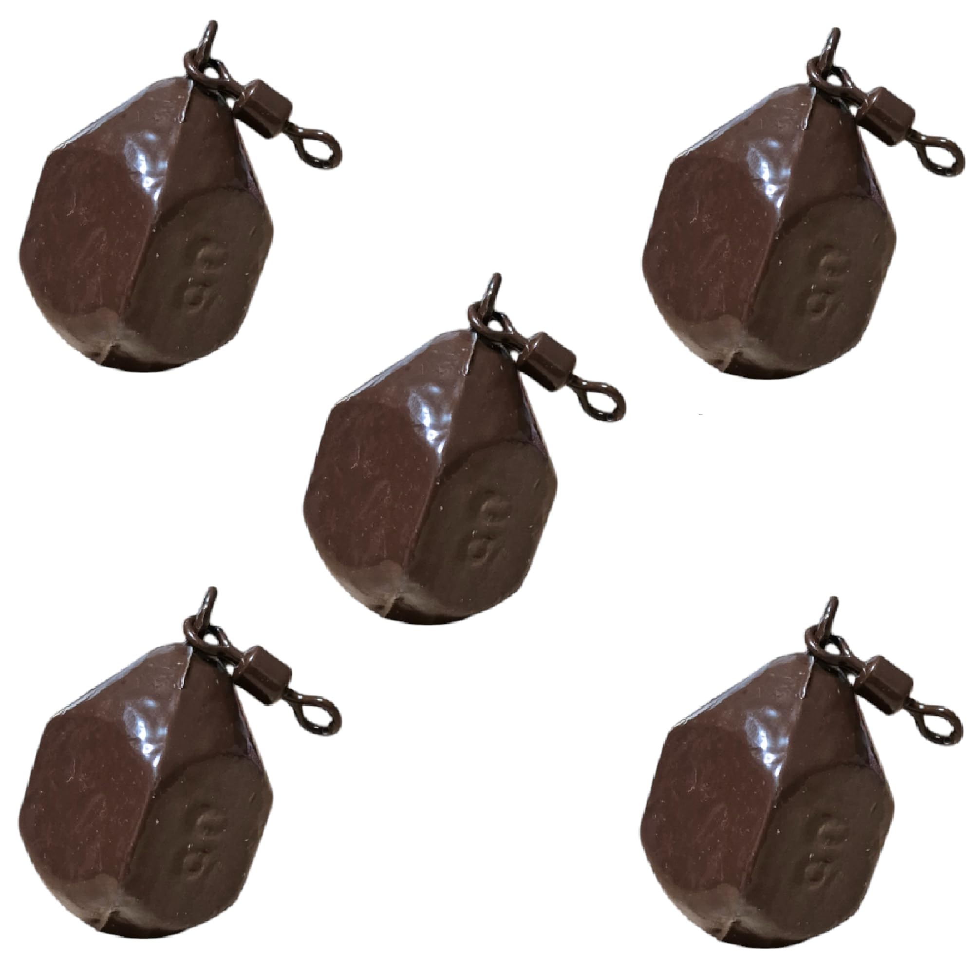 Lot de 5 Plombs de Base Cubiques de 100 g – Pêche Plate avec Émerillons – Kit de Plombs de Pêche – Pêche à la Carpe – Poids de Pêche à la Carpe