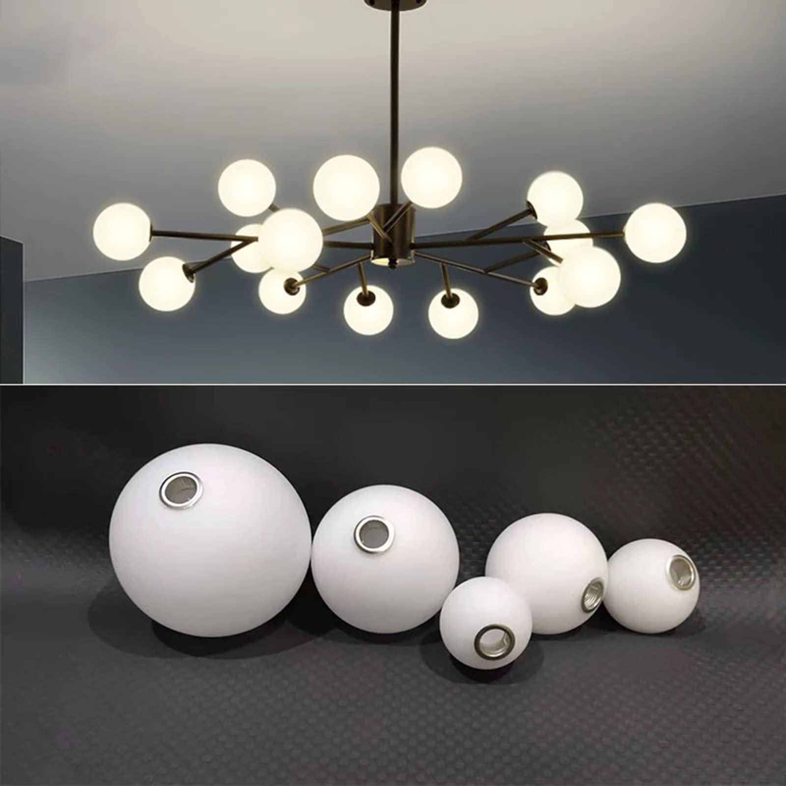 perfk 12 cm Paralumi, lampadario camera da letto bambini, Copertura della luce Illuminazione di ricambio Lampadario di ricambio Lampade da tavolo Lampade da terra G9 Paralume in vetro globo