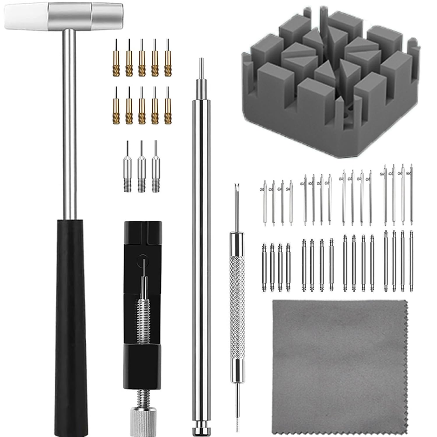 TICFROG Watch Link Removal Tool Kit, Watch Band Tool for Watch Repair, Bracelet Adjustment, Replacement and Resizing, Watch Strap Link Remover, with 36 Spring Bars, 13 Spare Needles, EN User Manual