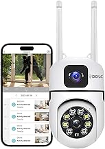 DDLC 4+4MP Smart WiFi PTZ CCTV Camera for Home Outdoor | 360° View | Night Vision | Motion Detection | Two-Way Audio | Wireless Security Camera with Mobile App V380 Pro (Dual Lens Mini Ptz)