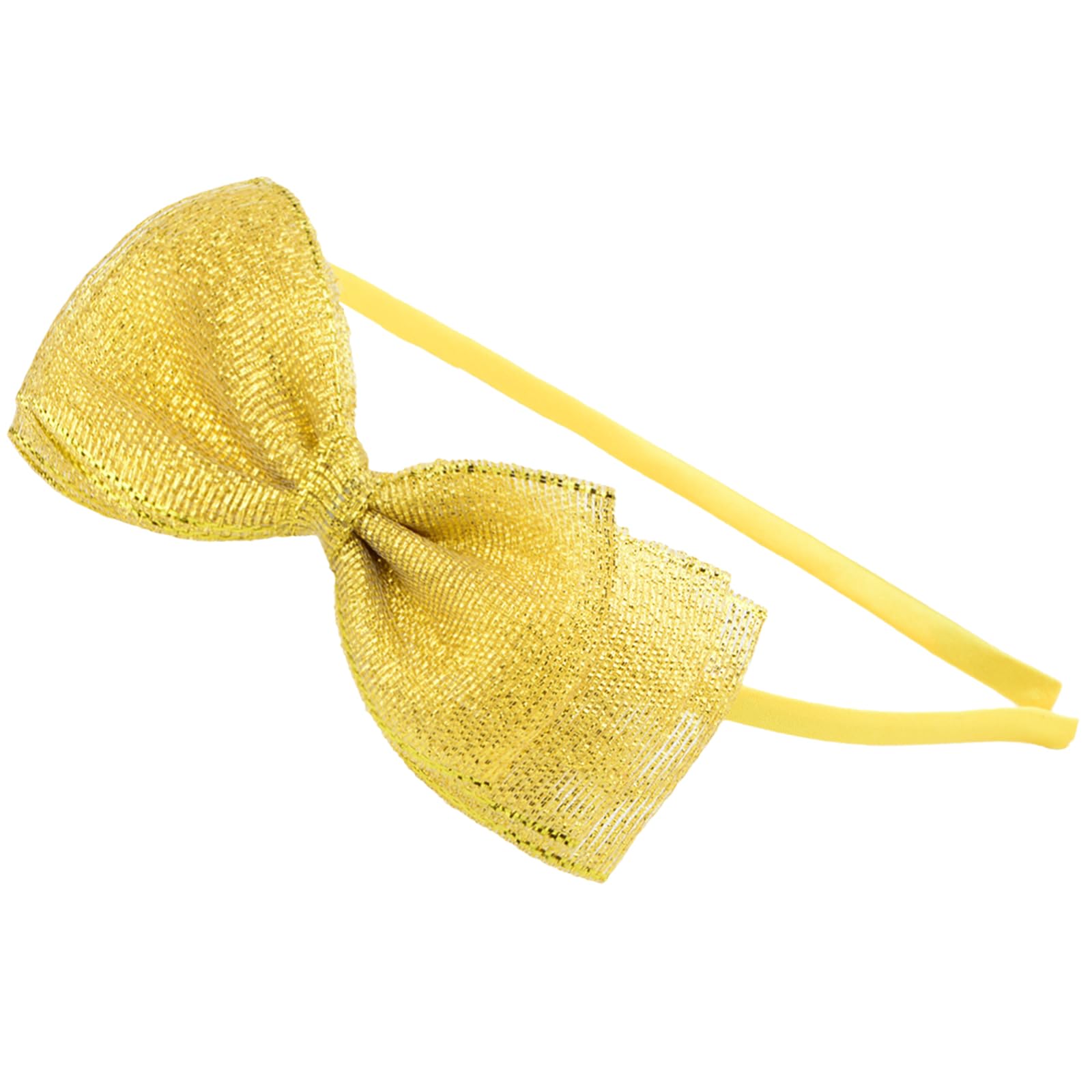 HoveBeaty Bow Headband Silk Brocade Bowknot Hairband for Women and Girls, Perfect Hair Accessories for Party and Cosplay (gold)