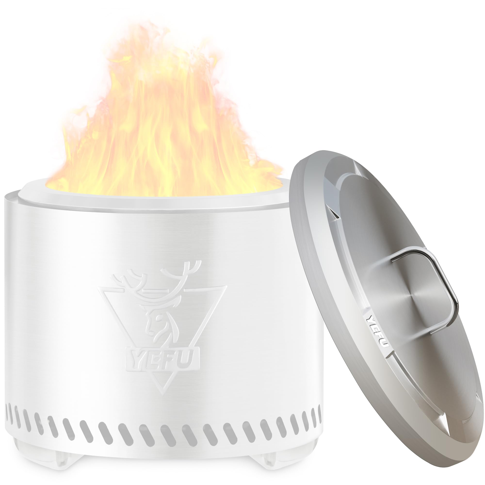 YEFU Fire Pit Lid for Solo Stove Bonfire 19.5 Inch, Portable 304 Stainless Steel Cover Accessory for 19" Outdoor Firepit, Waterproof Anti-Dust and All-Weather Resistant