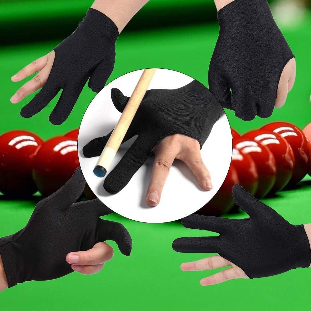 ABA Professional Snooker Pool Billiard Hand Gloves (Black, 10) 3