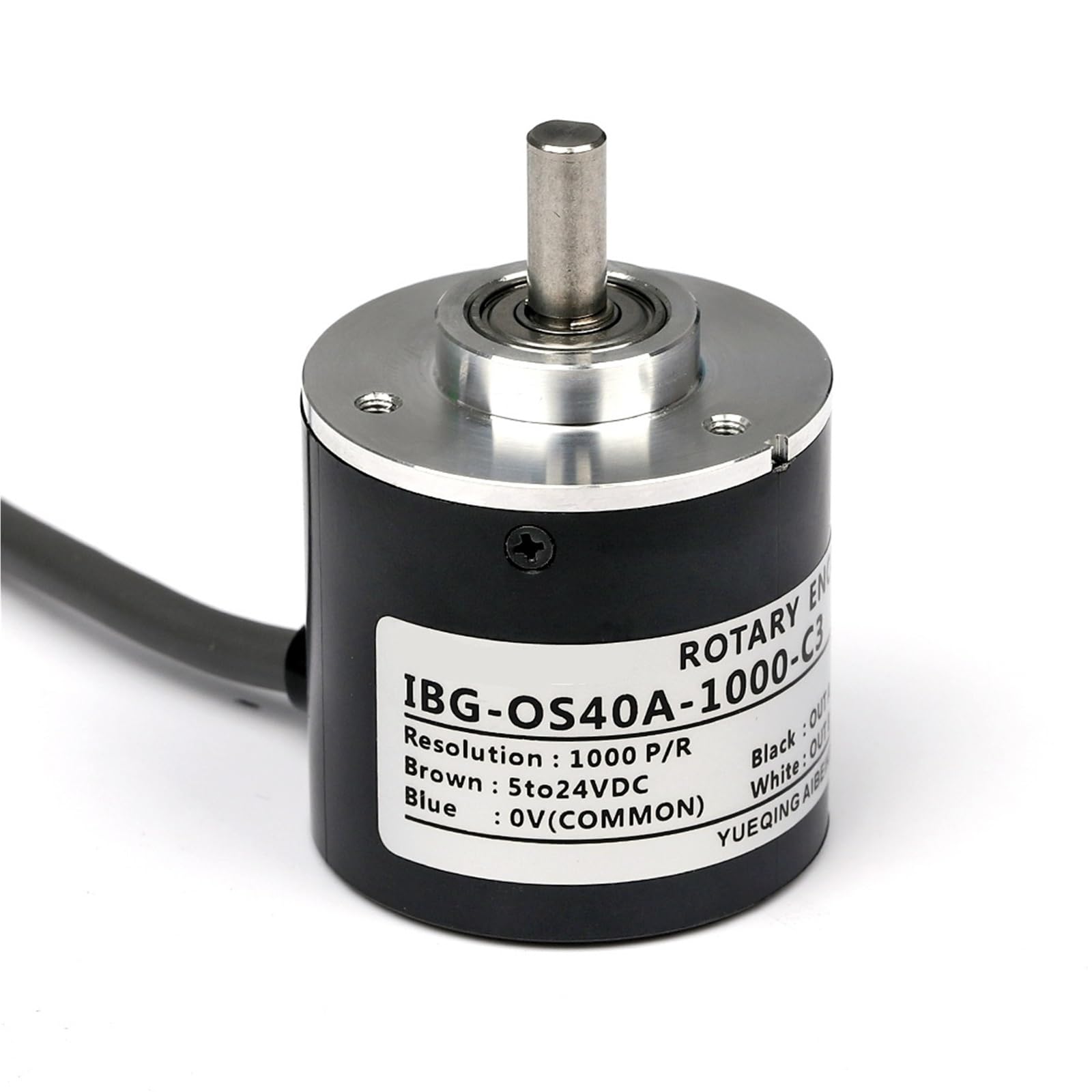 Encoder rotatorio incremental universal de 40 mm de diámetro exterior, serie E6B2, magnetoeléctrico, eje sólido de 6 mm, 5000 PPR(1024 PPR,Magneto Electric,NPN Output)