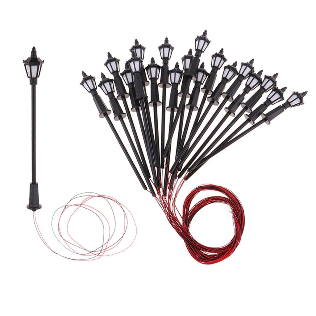 CLUB BOLLYWOOD® 20Pc 1:75 HO Scale Street Courtyard Light LED Lamppost for Sand Table Model|Toys & Hobbies | Model Railroads & Trains |Lamps & Lights|20 Pieces 1:75 HO Scale Miniature Street Lights-image-19