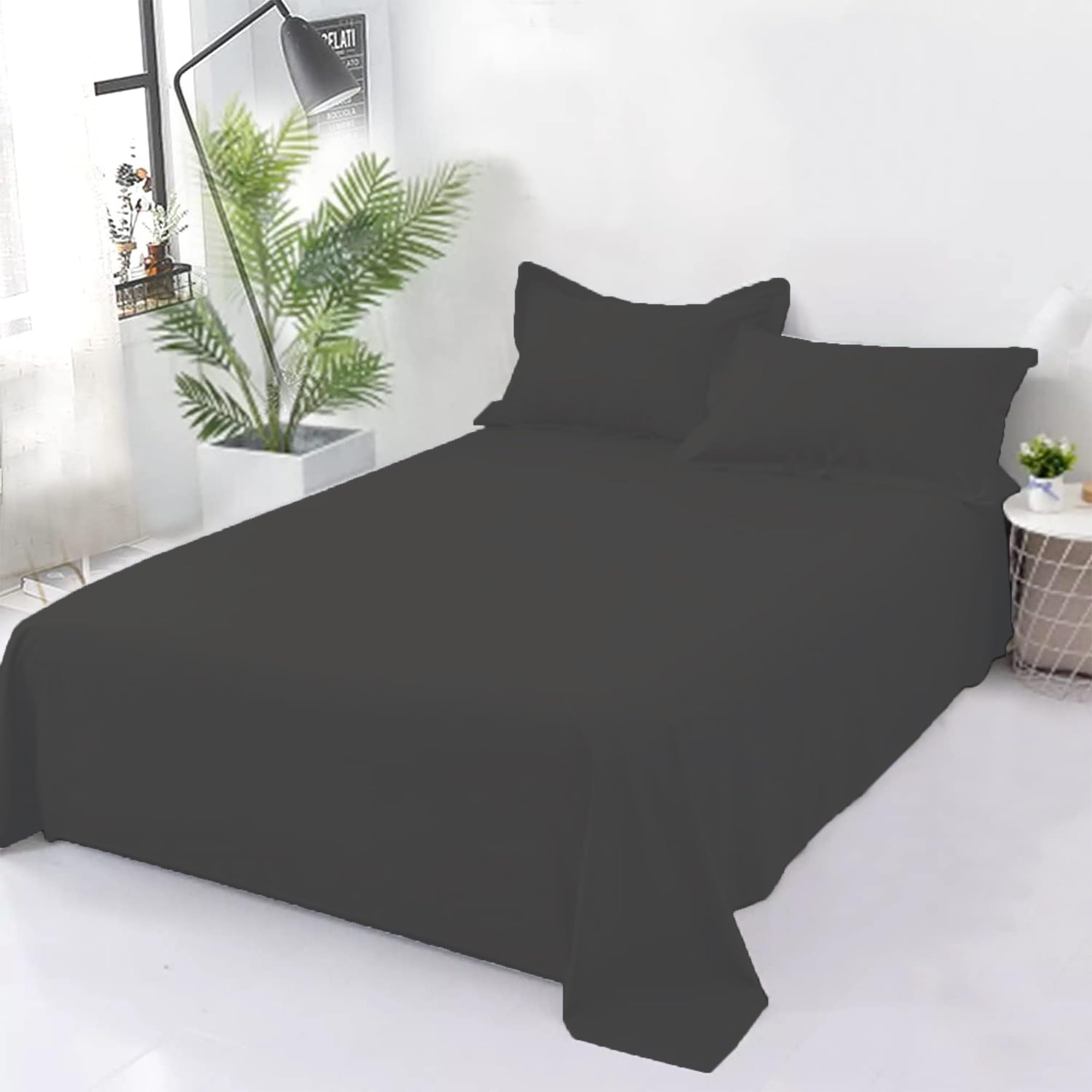 Cotton Comfort Bedding 400 Thread Count King Size Flat Sheet 100% Egyptian Cotton King Bed Sheets Super Soft & Breathable Hotel Quality King Size Bed Sheet