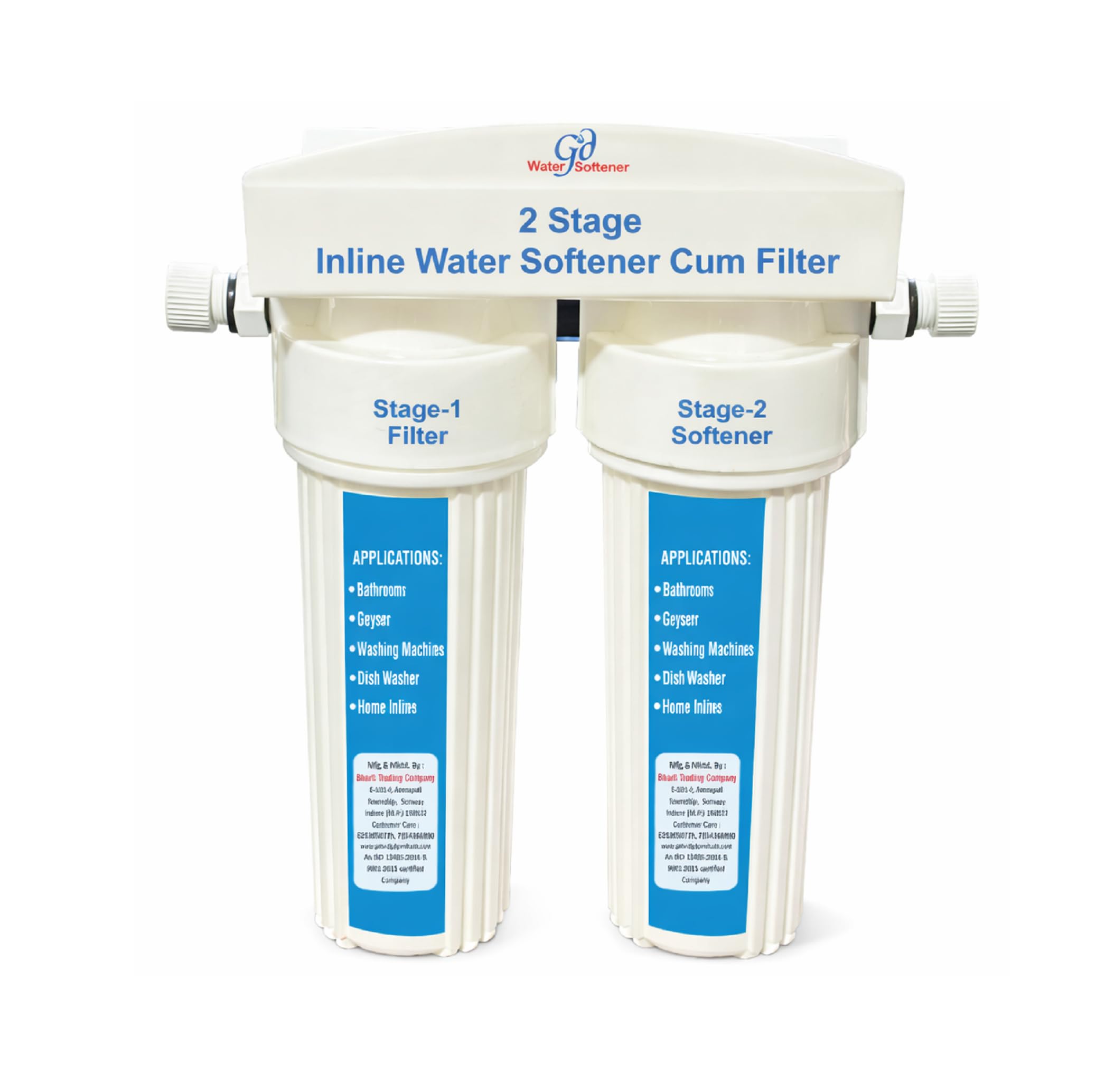 GD I2 Stage Inline Water Softener – 2-Stage Water Filtration & Anti-Scaling System for Bathroom, Geyser, Washing Machine, Dishwasher | Sediment & Anti-Scalant Cartridges.-image-26