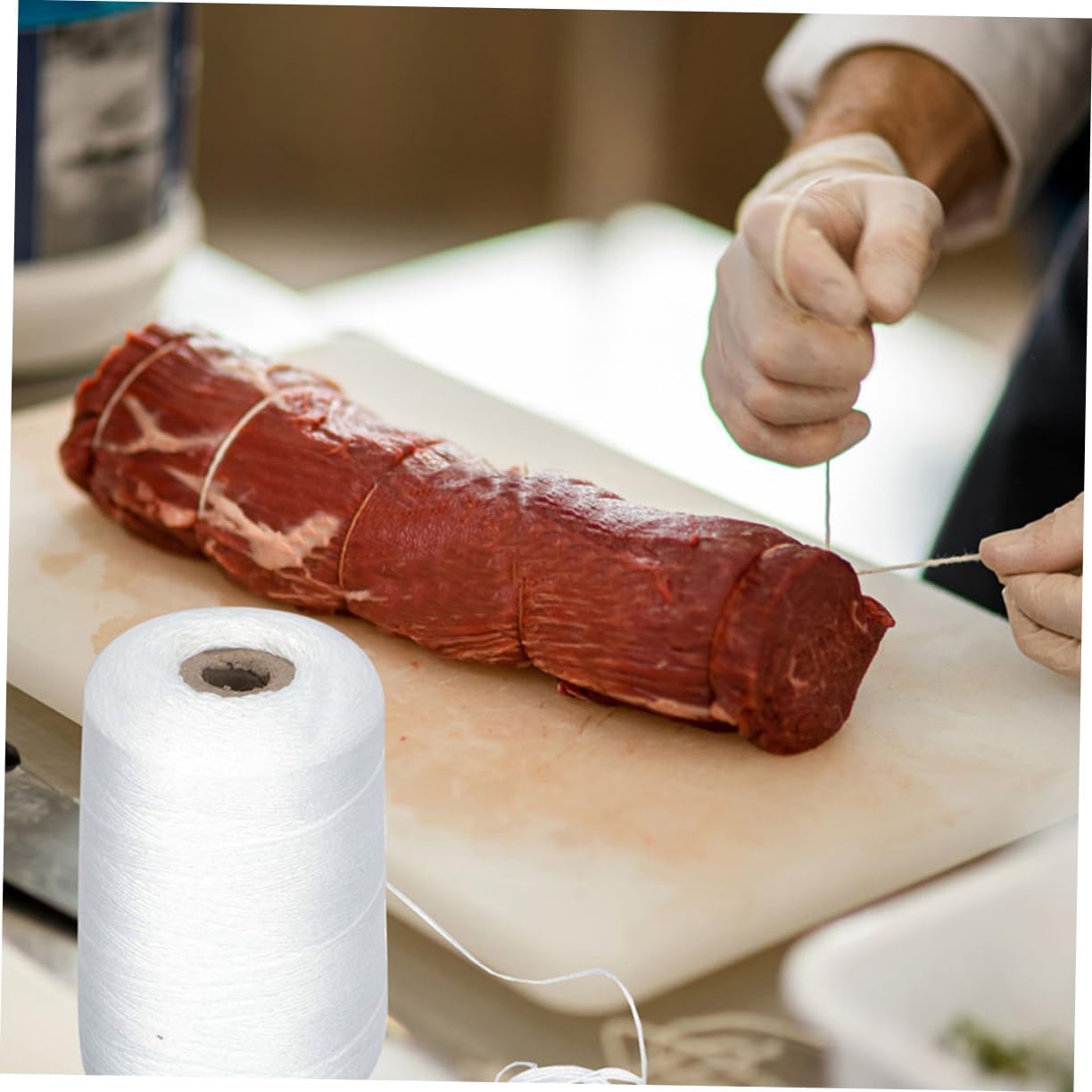 Cooking Twine for Meat 1mm Food-Grade Cotton String for Ham and Sausage Packaging for Cooking Baking and Crafting Projects