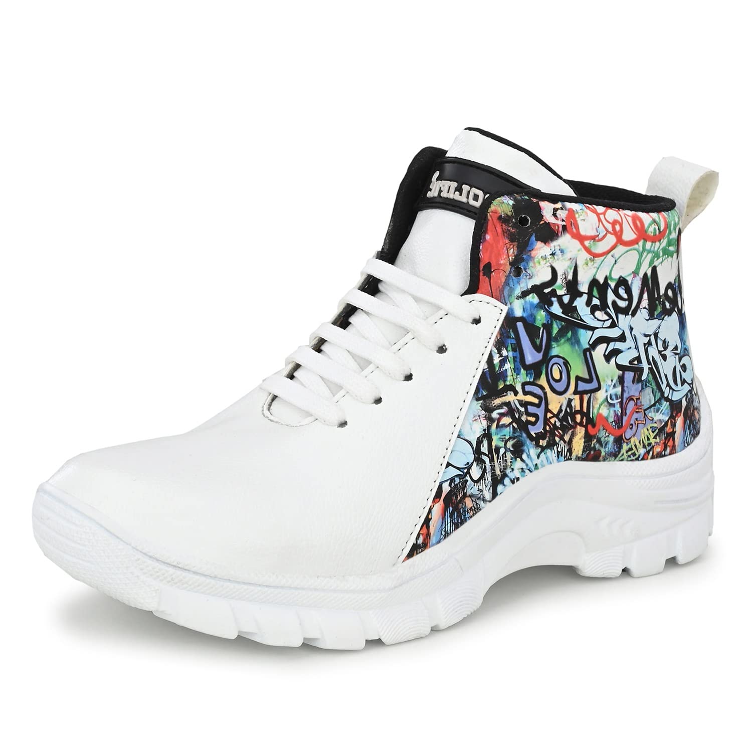 Prolific Mens Printed Sneaker Boots White (B0BV6SHWXK) Amazon Price History, Amazon Price Tracker