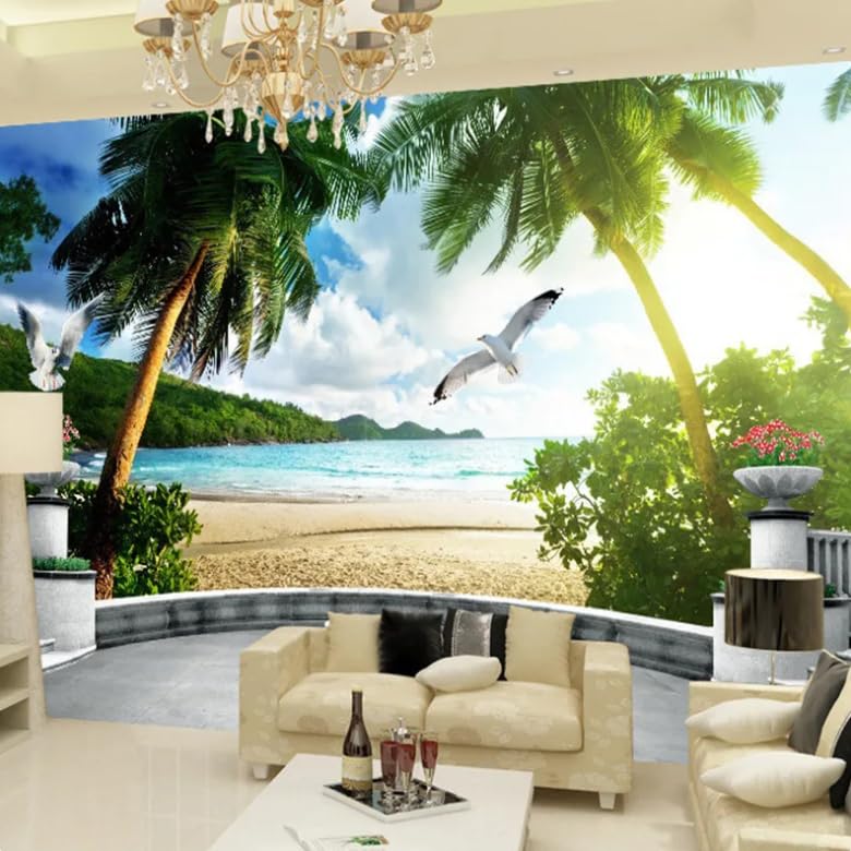 Papier peint photo 3D lune et branches noires pour salon et chambre 400x280 cm