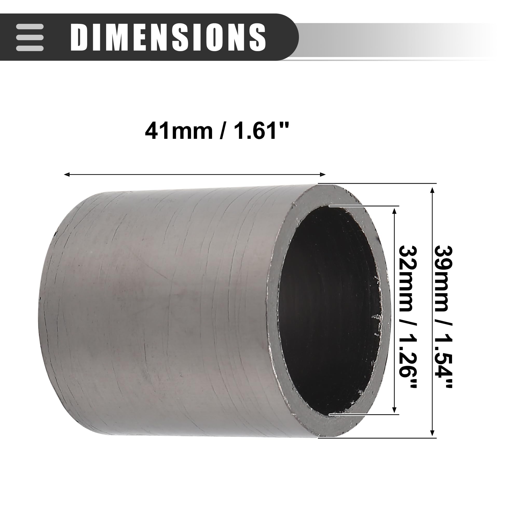 Motorcycle Exhaust Pipe Muffler Connector Adapter Link Graphite Gaskets Seals EB