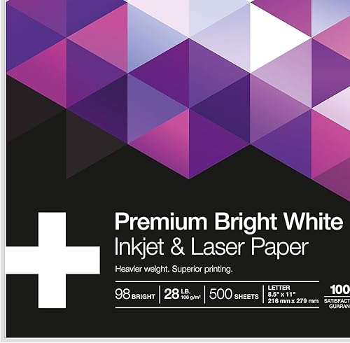 Miniatura 2 de Staples 733333 Papel láser de 8.5 x 11 pulgadas, 28 libras. 98 brillo 500/resma (733333)