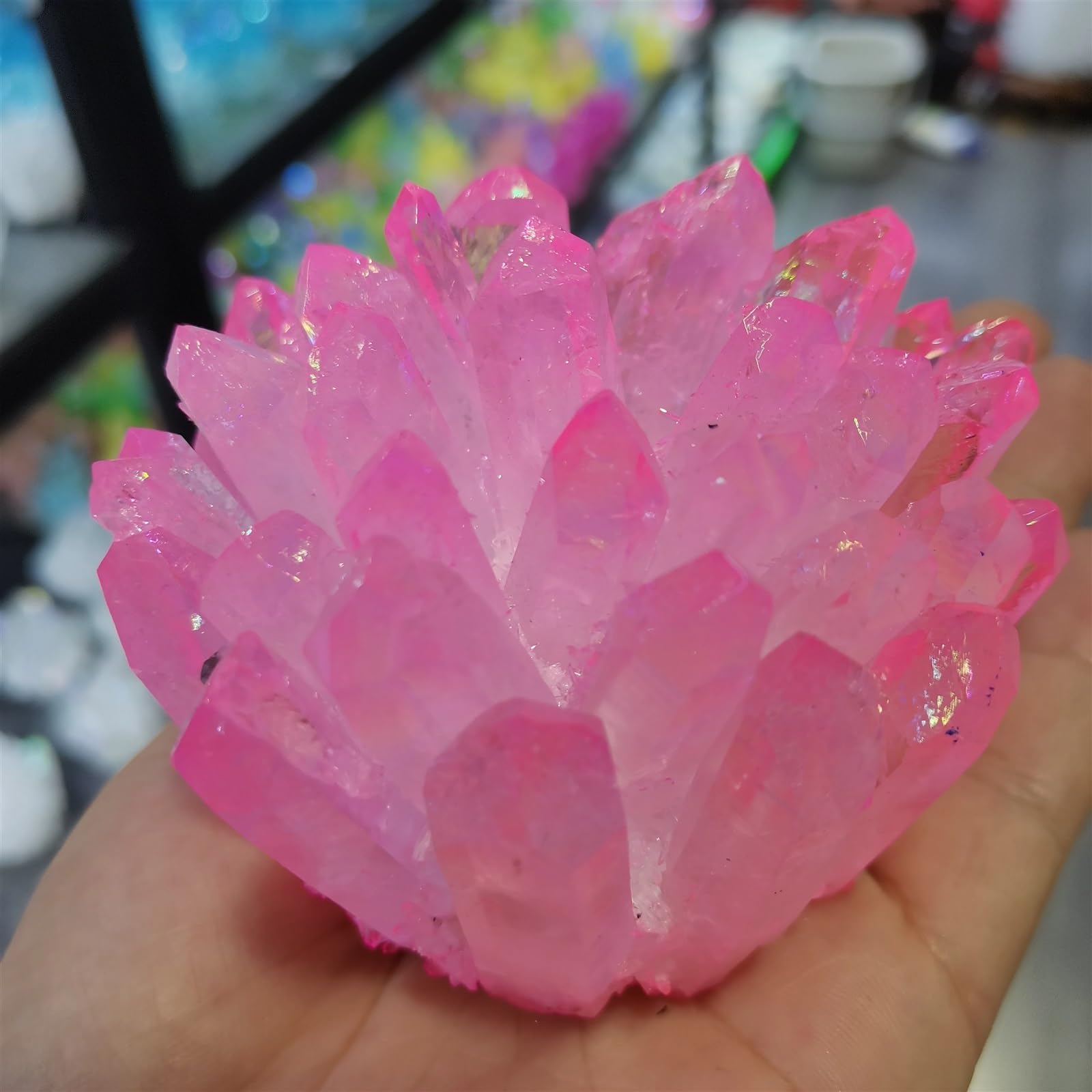 MDBJTCYZN Stone Crystal Cluster Rough Gift Home Decoration(350-400g)