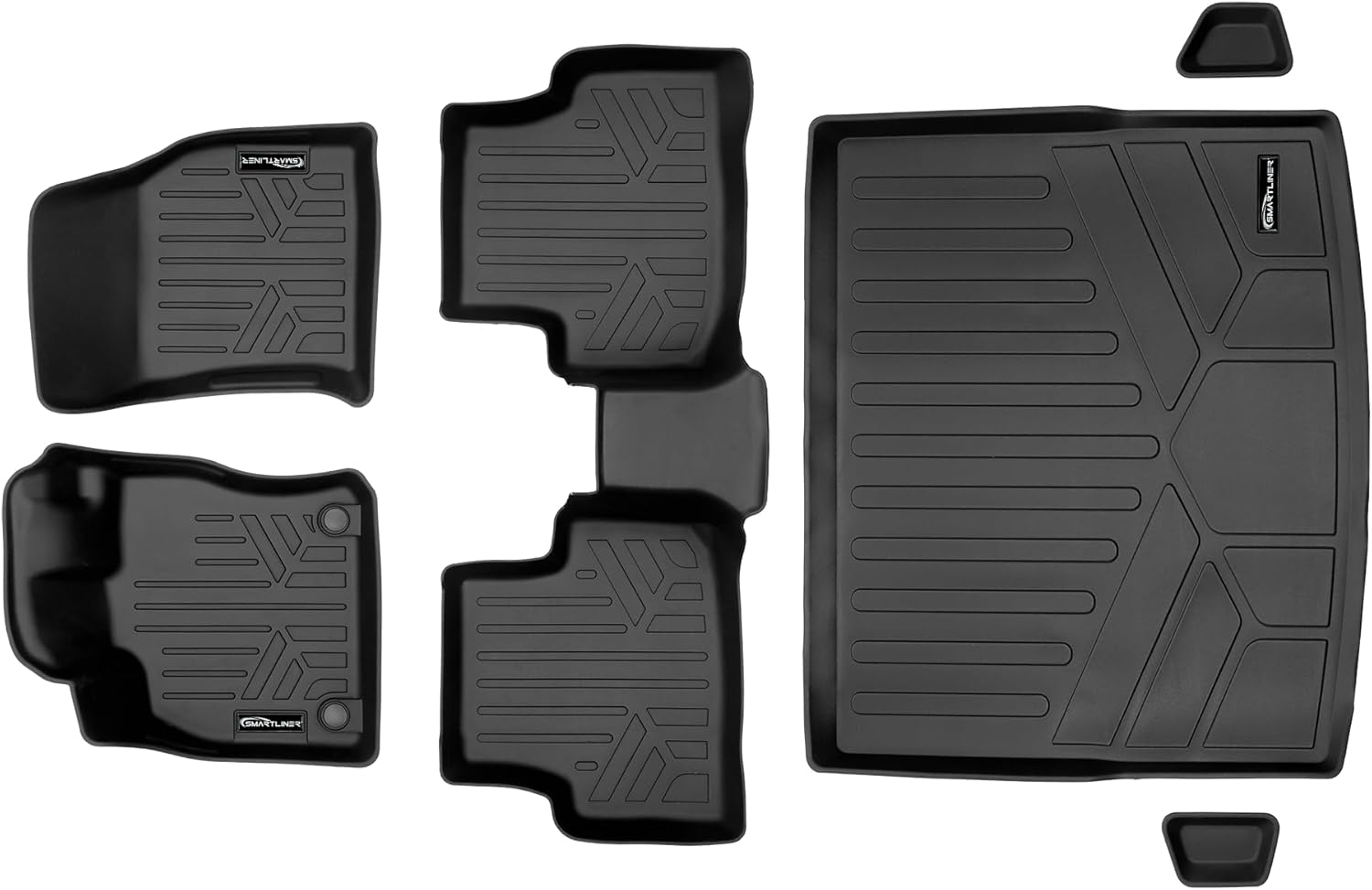 SMARTLINER All Weather Custom Fit 2 Row Floor Mats and Cargo Liner Set Compatible with 2022-2025 Volkswagen Taos (Only Fits All-Wheel Drive Models)