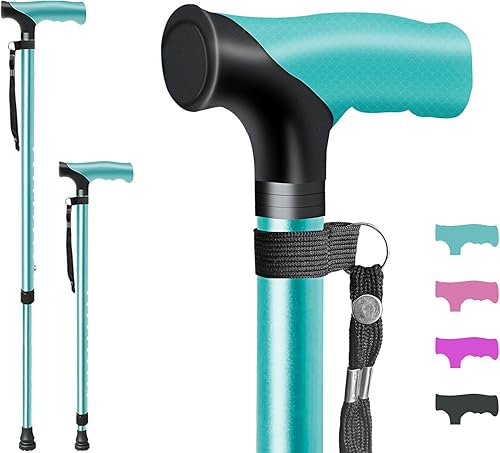 Miniatura 10 de Bastón ajustable para hombres y mujeres, mango de textura de piel, la impresión no se decolora, elegante bastón más adecuado para uso a largo plazo