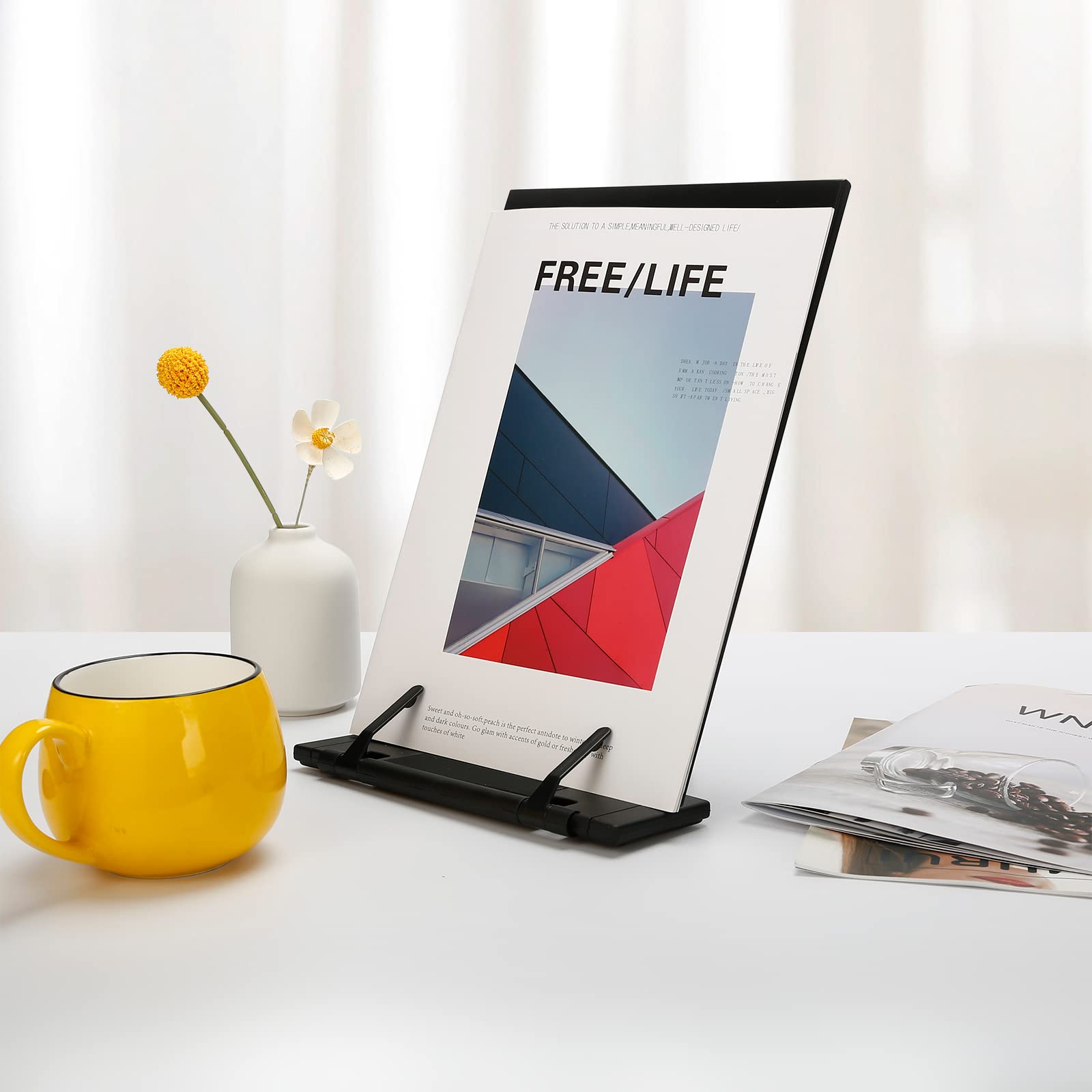 Leggio Metallico Pieghevole Readaeer - Supporto Regolabile Per Libri, Tablet E Notebook - Foto 13