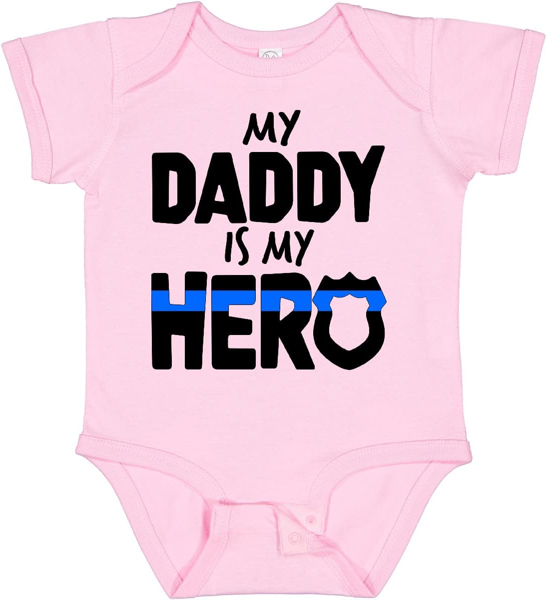 inktastic My Daddy Is My Hero Police Officer Family Baby Bodysuit