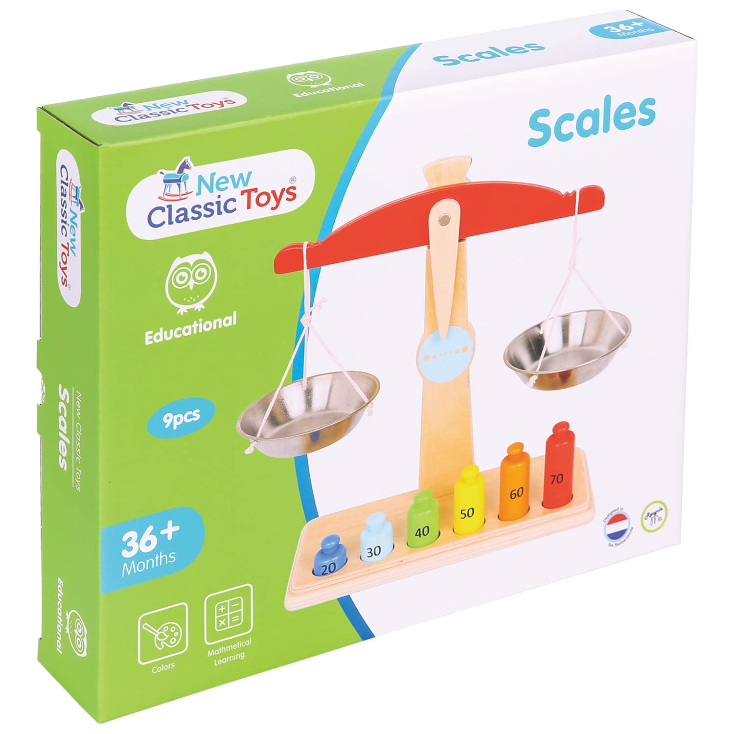 Woet® Balance Jouet en Bois pour Enfants - Accessoire pour Marchande - Jouet de Marché d’Imitation - À Partir de 3 Ans